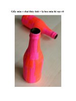 Giấy màu + chai thủy tinh = lọ hoa mùa hè rực rỡ pps