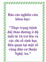 Báo cáo nghiên cứu khoa học: 