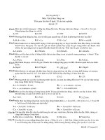 Kỳ thi giữa kỳ I Môn Vật lý - Mã đề 137 docx