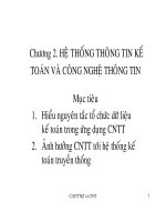 Bài giảng HỆ THỐNG THÔNG TIN KẾ TOÁN - Chương 2 ppt