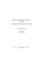 MONETARY AND FINANCIAL THINKING IN EUROPE EVIDENCE FROM FOUR DECADES OF SUERF