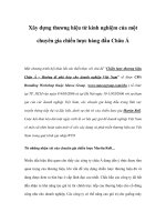 Xây dựng thương hiệu từ kinh nghiệm của một chuyên gia chiến lược hàng đầu Châu Á potx