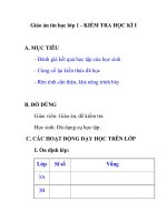 Giáo án tin học lớp 1 - KIỂM TRA HỌC KÌ I potx