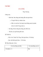 Giáo án lớp 4 môn TẬP ĐỌC CỬA TÙNG pot