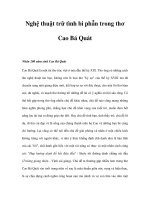 Nghệ thuật trữ tình bi phẫn trong thơ Cao Bá Quát pot