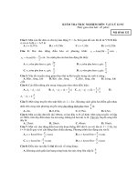 KI ỂM TRA TRẮC NGHIỆM MÔN VẬT LÝ 12 NC - Mã đề thi 132 ppsx