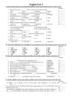 English Test 7 ppt