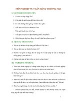 MÔN NGHIỆP VỤ NGÂN HÀNG THƯƠNG MẠI potx