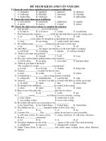 ĐỀ THAM KHẢO ANH VĂN NĂM 2011 pps