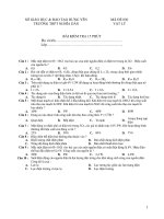 BÀI KIỂM TRA 45 PHÚT VẬT LÝ- MÃ ĐỀ: 030 pps