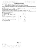 ĐỀ KIỂM TRA HỌC KỲ I(2010-2011) MÔN: VẬT LÝ 11 CƠ BẢN pdf