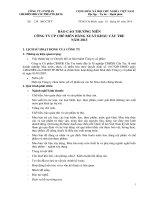 BÁO cáo THƯỜNG NIÊN CÔNG TY CP CHẾ BIẾN HÀNG XUẤT KHẨU cầu TRE năm 2013