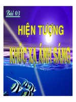 Bài giảng vật lý : Sự khúc xạ ánh sáng part 1 pdf