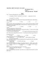 Đề Thi Môn Vật Lý Lớp 12 - Đề 1 doc