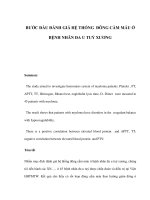 BƯỚC ĐẦU ĐÁNH GIÁ HỆ THỐNG ĐÔNG CẦM MÁU Ở BỆNH NHÂN ĐA U TUỶ XƯƠNG docx