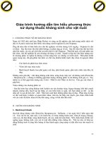 Giáo trình hướng dẫn tìm hiểu phương thức sử dụng thuốc kháng sinh cho vật nuôi phần 1 ppsx