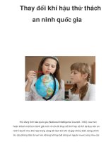 Thay đổi khí hậu thử thách an ninh quốc gia pptx