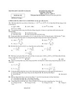 ĐỀ KIỂM TRA HỌC KÌ I NĂM HỌC 2011-2012 MÔN : VẬT LÝ - Mã đề thi: 202 ppsx