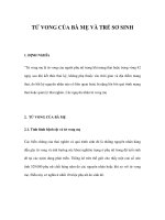 TỬ VONG CỦA BÀ MẸ VÀ TRẺ SƠ SINH doc