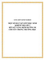 skkn một số bài tập giúp học sinh khiếm thị lớp 2 rèn kỹ năng định hướng di chuyển trong trường học