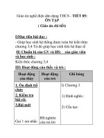 Giáo án nghề điện dân dụng THCS - TIẾT 85: ÔN TẬP docx