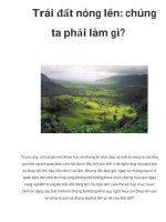 Trái đất nóng lên: chúng ta phải làm gì? docx