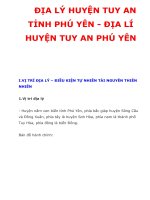 ĐỊA LÝ HUYỆN TUY AN TỈNH PHÚ YÊN potx