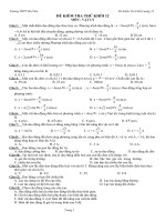 ĐỀ KIỂM TRA THỬ KHỐI 12 - MÔN : VẬT LÝ pptx