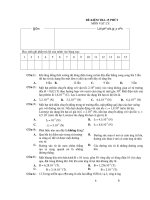 ĐỀ KIỂM TRA 15 PHÚT MÔN VẬT LÝ- ĐỀ 1 doc