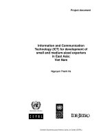 Information and communication technology ICT for development of small and medium sized exporters in east asia viet nam