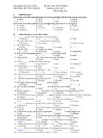 ĐỀ THI THỬ TỐT NGHIỆP Năm học 2010 _2011 Môn: Tiếng Anh pot