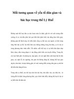 Mối tương quan về yếu tố dân gian và bác học trong thể Lý Huế ppt