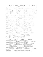 Đề kiểm tra chất lượng HK II Môn: Anh Văn – Đề 014 potx