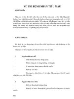Điều trị nội khoa - XỬ TRÍ BỆNH NHÂN TIỂU MÁU doc
