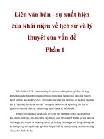 Liên văn bản - sự xuất hiện của khái niệm về lịch sử và lý thuyết của vấn đề Phần 1 pptx