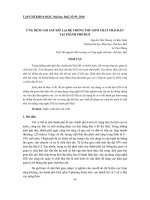 Báo cáo nghiên cứu khoa học: 