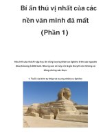 Bí ẩn thú vị nhất của các nền văn minh đã mất (Phần 1) pdf