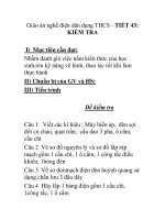 Giáo án nghề điện dân dụng THCS - TIẾT 43: KIỂM TRA doc