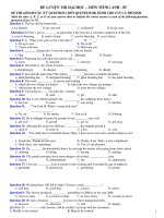 ĐỀ LUYỆN THI ĐẠI HỌC – MÔN TIẾNG ANH - 05 pps