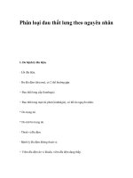 Phân loại đau thắt lưng theo nguyên nhân pdf