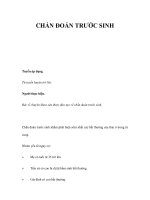 CHẨN ĐOÁN TRƯỚC SINH pps