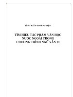 skkn tìm hiểu tác phẩm văn học nước ngoài trong chương trình ngữ văn 11