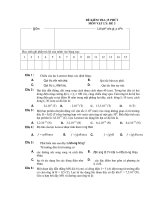 ĐỀ KIỂM TRA 15 PHÚT MÔN VẬT LÝ: ĐỀ 3 docx