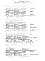 ĐỀ KIỂM TRA TỔNG HỢP MÔN TIẾNG ANH 12 - ĐỀ 14 potx