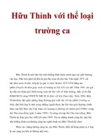 Hữu Thỉnh với thể loại trường ca pot