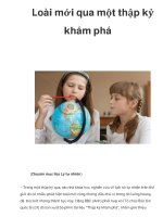 Loài mới qua một thập kỷ khám phá docx