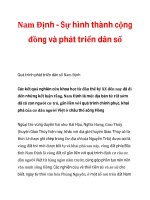 Nam Định - Sự hình thành cộng đồng và phát triển dân số ppsx