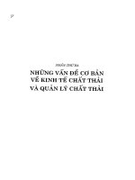 Giáo trình kinh tế chất thải - Phần 3 Những vấn đề cơ bản về kinh tế chất thải và quản lý chất thải - Chương 6 ppsx