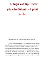 Lí luận văn học trước yêu cầu đổi mới và phát triển ppsx