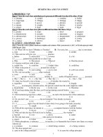 ĐỀ KIỂM TRA ANH VĂN 15 PHÚT pot